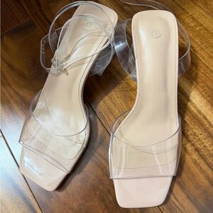 Transparent Strap Nude Women's Sandals